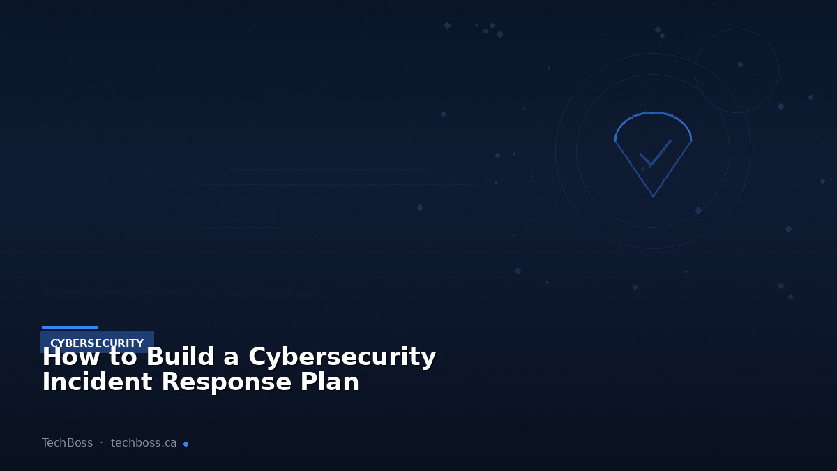 How to Build a Cybersecurity Incident Response Plan